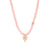 Gold, Diamond & Pink Opal Heart Beaded Necklace