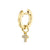 Gold & Diamond Mini Cross Charm Hoops