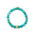 Gold & Diamond Baguette and Round Bezel Stacked Rondelle on Matrix Turquoise