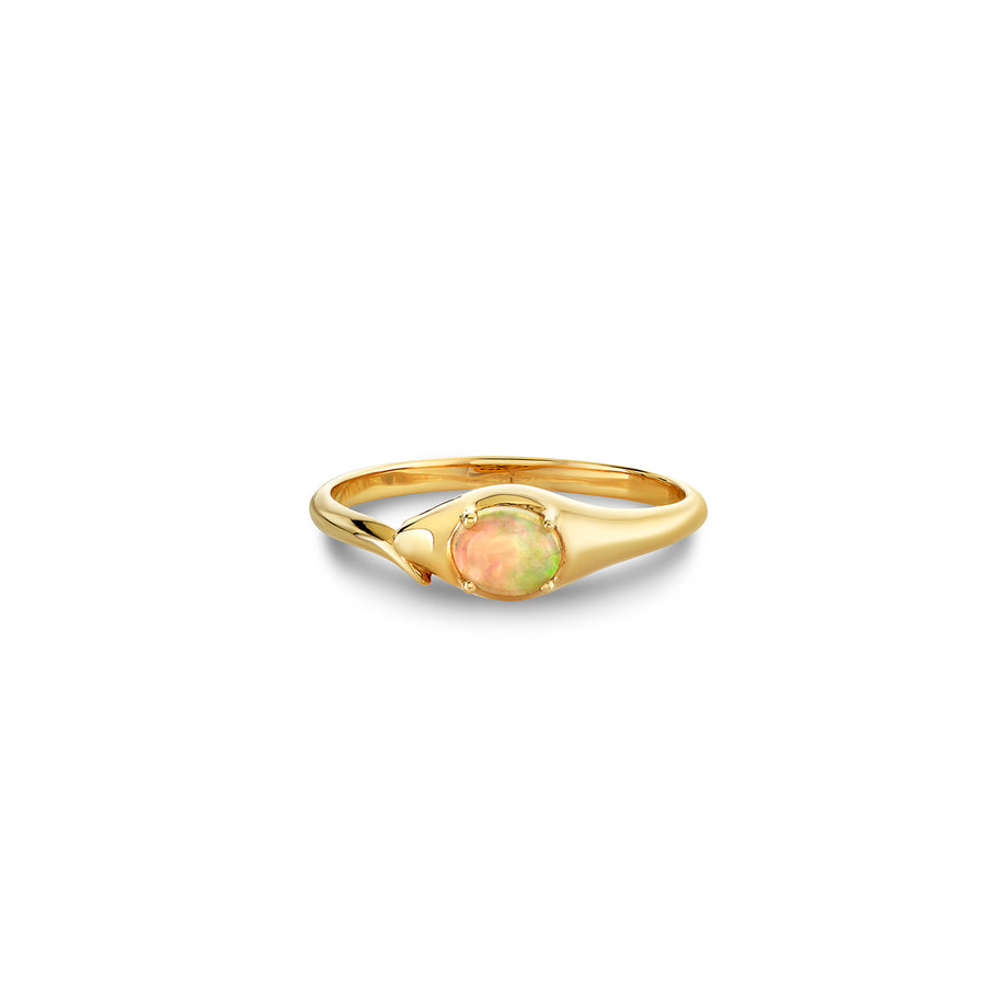 Gold & Opal Cabochon Snake Ring - Sydney Evan Fine Jewelry