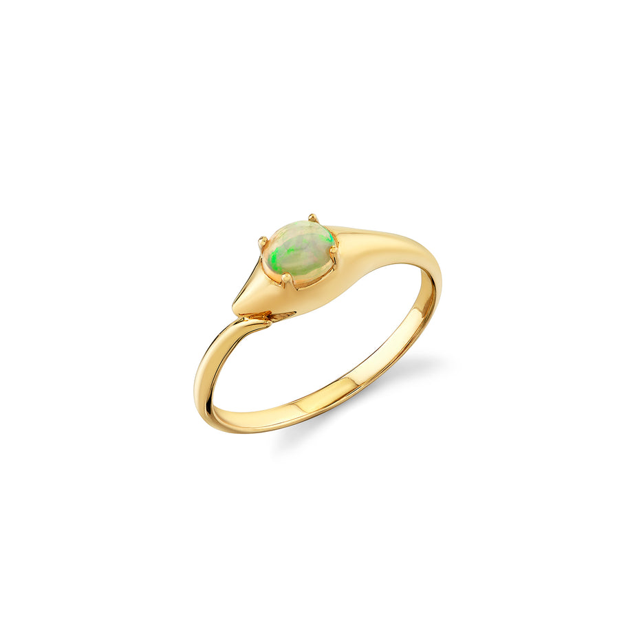 Gold & Opal Cabochon Snake Ring - Sydney Evan Fine Jewelry