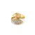 Gold, Diamond & Opal Double Snake Head Ring