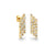 Gold & Diamond Short Baguette Waterfall Earrings