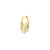 Gold & Diamond Baguette Fringe Huggie Hoops