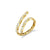 Gold & Diamond Baguette Coil Ring