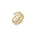 Gold & Diamond Baguette Double Coil Ring
