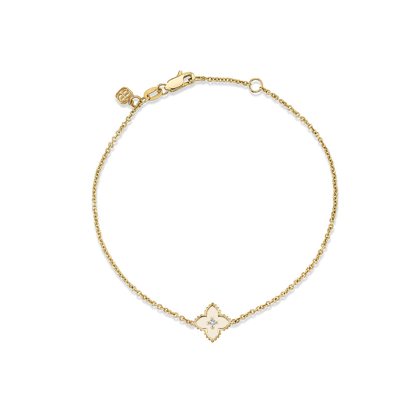 Gold & Diamond Mini Moroccan Flower Bracelet - Sydney Evan Fine Jewelry