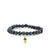 Gold, Diamond & Malachite Wicked Art Deco on Mystic Black Spinel