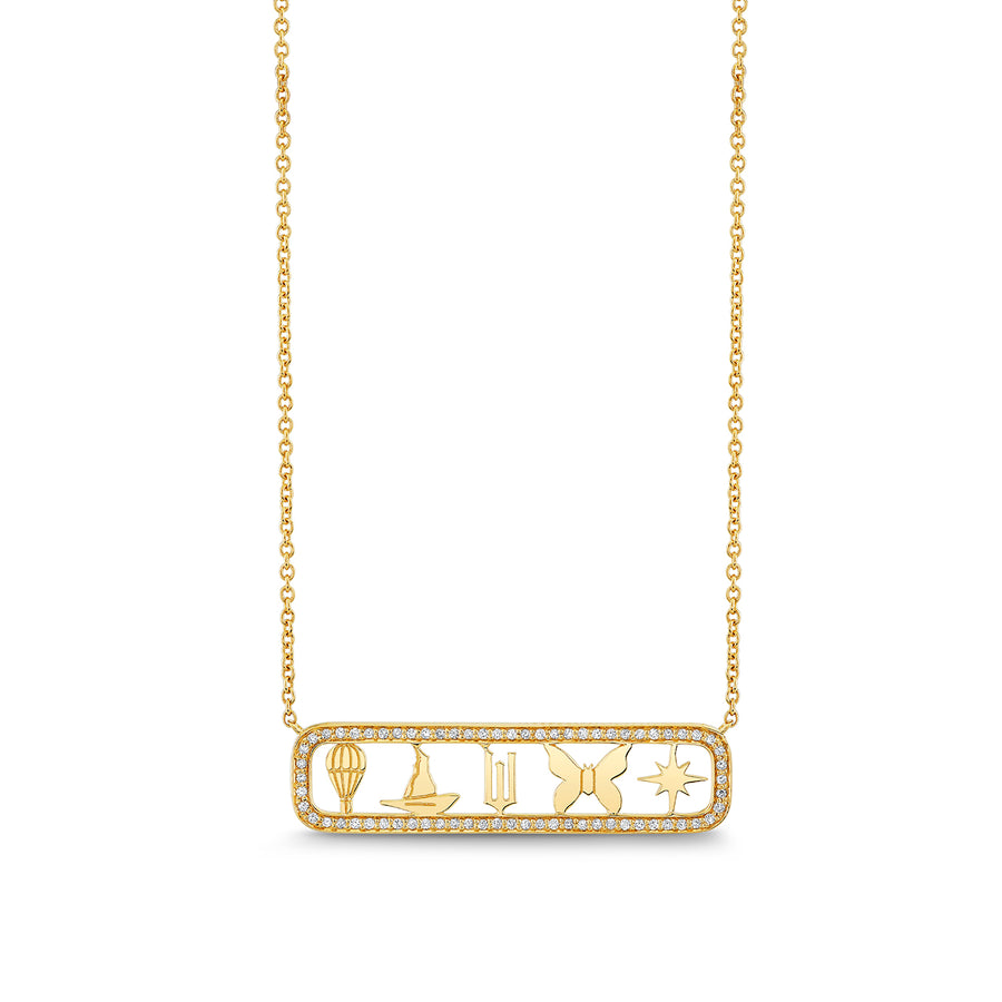 Gold & Diamond Wicked Open Icon Necklace - Sydney Evan Fine Jewelry