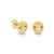 Gold & Emerald Wicked Logo Tiny Coin Stud