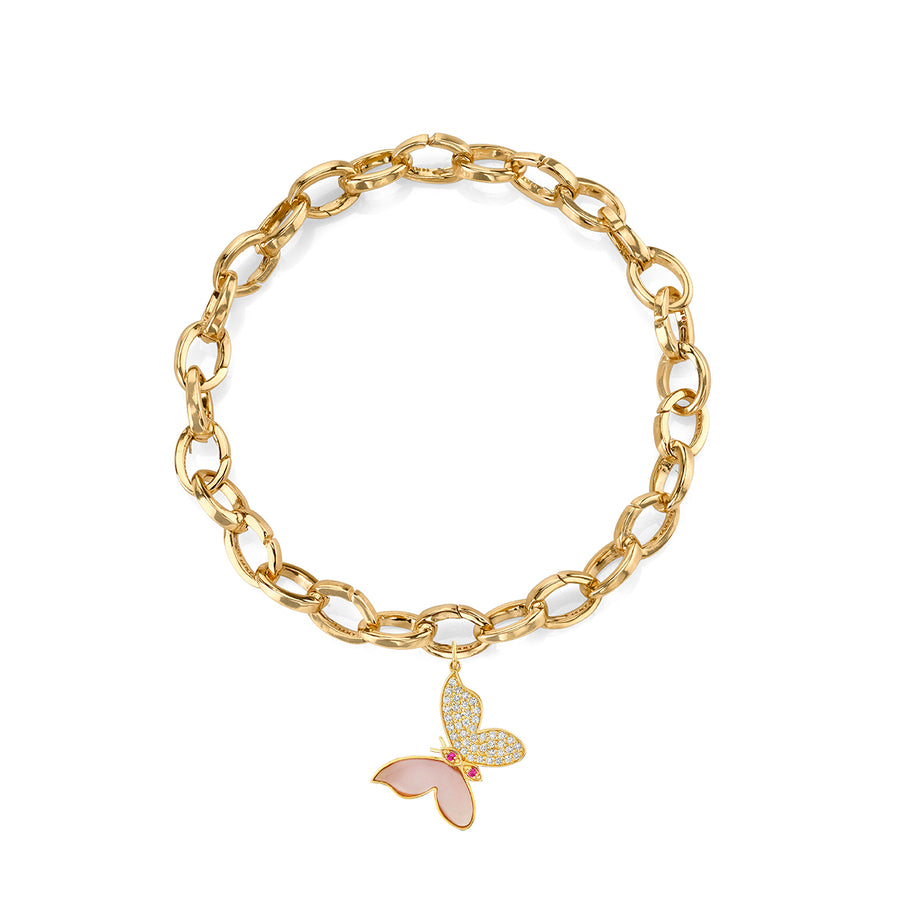 Gold & Diamond Wicked Glinda Butterfly Bracelet - Sydney Evan Fine Jewelry