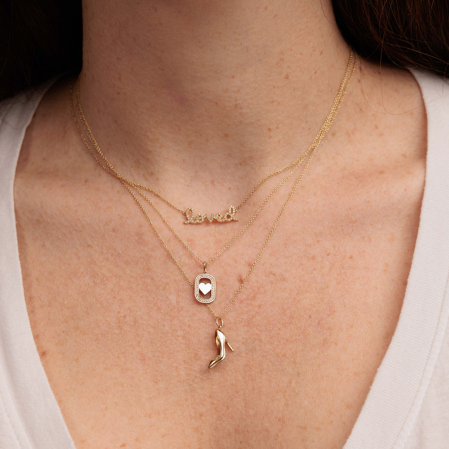 Gold & Diamond Heart Open Icon Charm - Sydney Evan Fine Jewelry