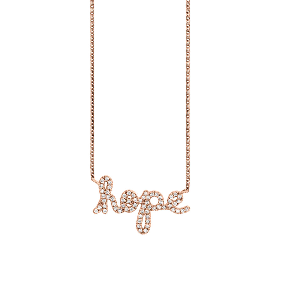 Gold & Pavé Diamond Hope Necklace - Sydney Evan Fine Jewelry