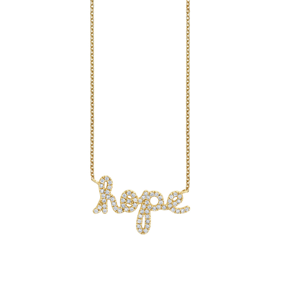 Gold & Pavé Diamond Hope Necklace - Sydney Evan Fine Jewelry