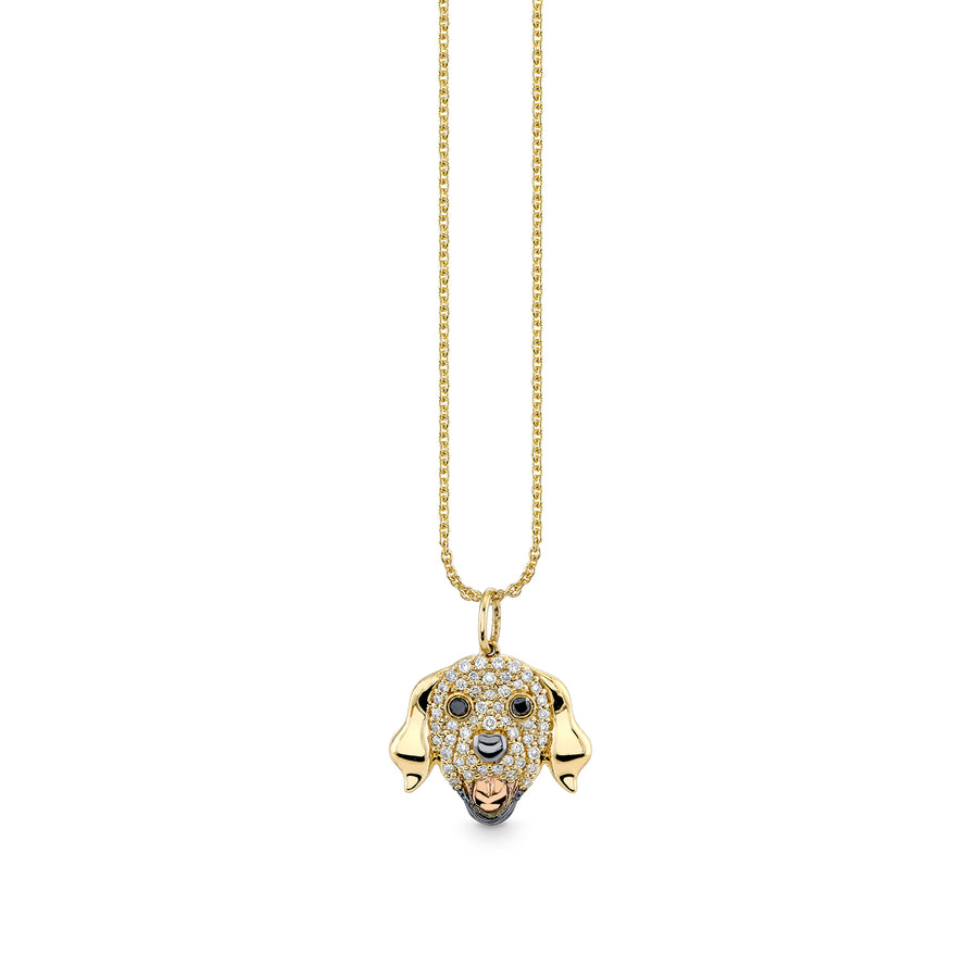 Gold & Diamond Golden Retriever Charm - Sydney Evan Fine Jewelry