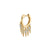 Gold & Diamond Medium Fringe Huggie Hoops