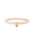 Gold & Pink Sapphire Sunburst on Rose Quartz Heishi