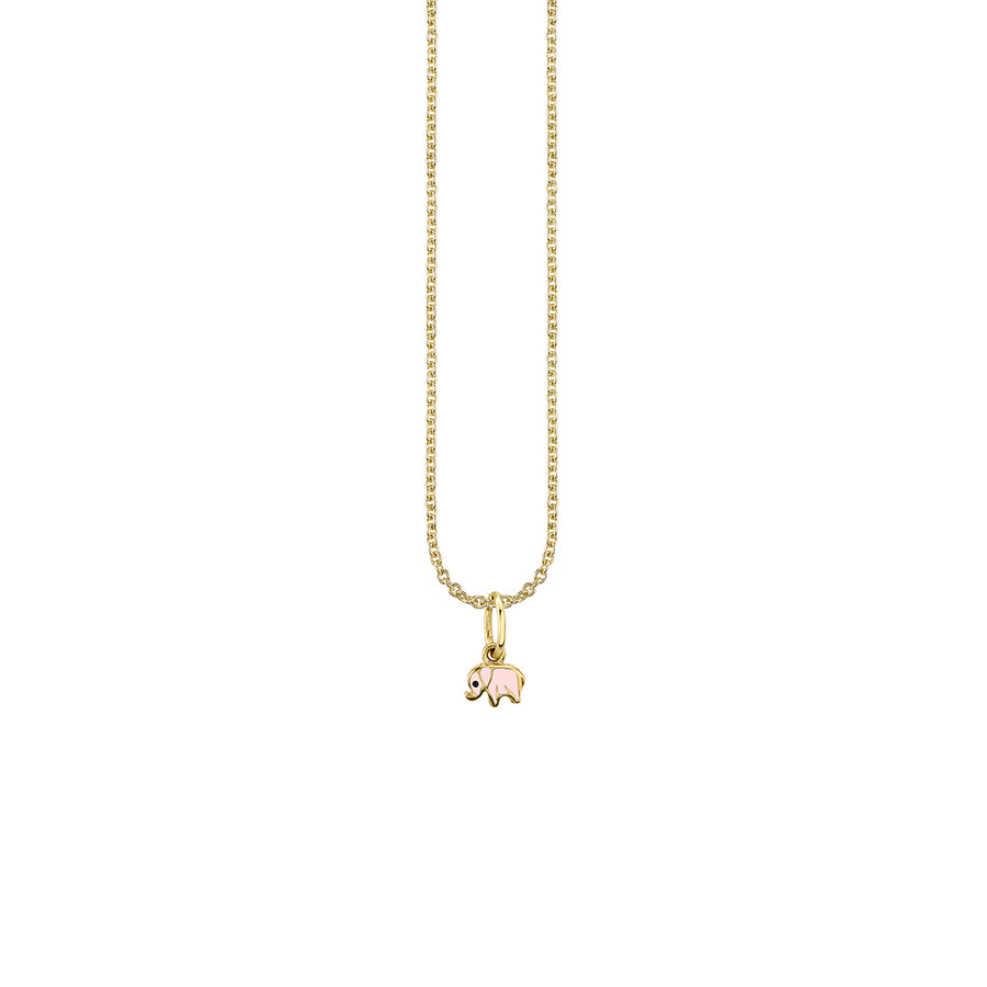 Gold & Enamel Mini Elephant Charm - Sydney Evan Fine Jewelry