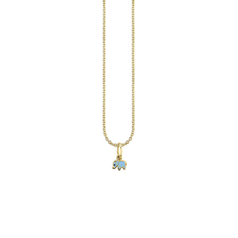 Gold & Enamel Mini Elephant Charm - Sydney Evan Fine Jewelry