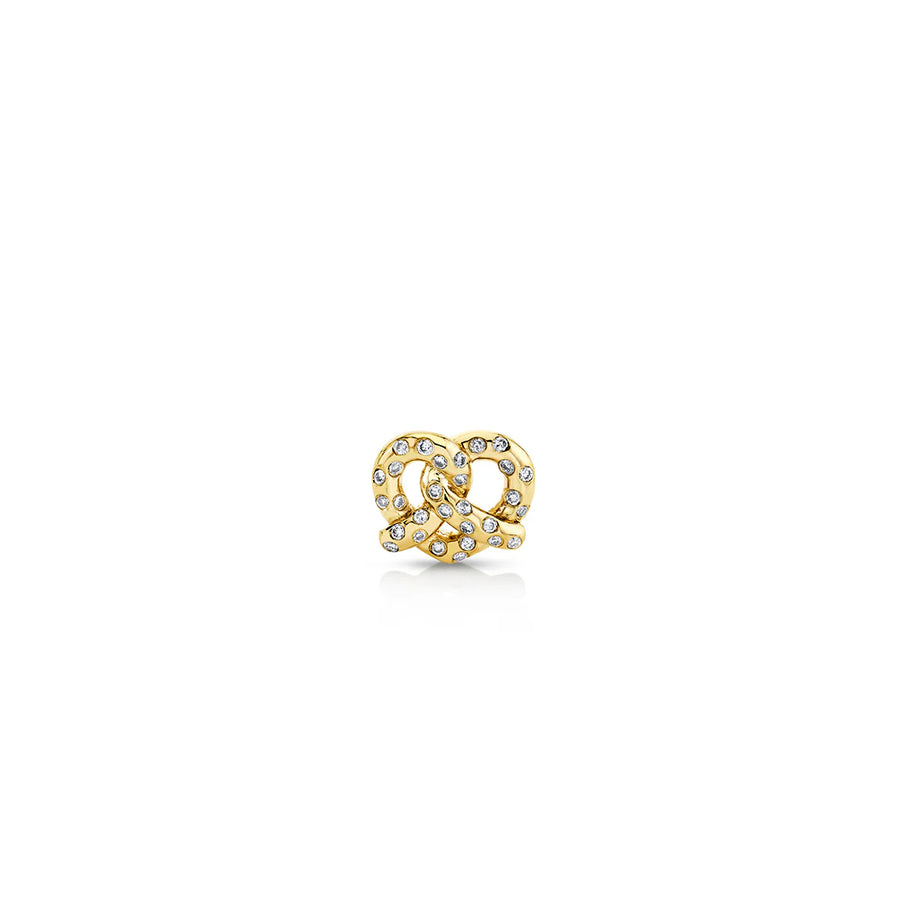 Gold & Diamond Pretzel Stud - Sydney Evan Fine Jewelry