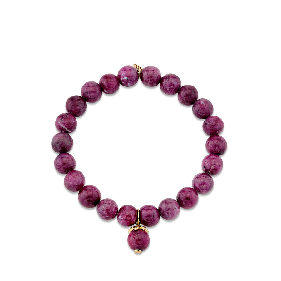 Gold & Diamond Marquise Eye on Natural Ruby - Sydney Evan Fine Jewelry