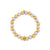 Gold & Turquoise Fluted Rondelle on Two-Tone Gold Beads