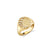 Gold & Diamond Oval Fishnet Signet Ring