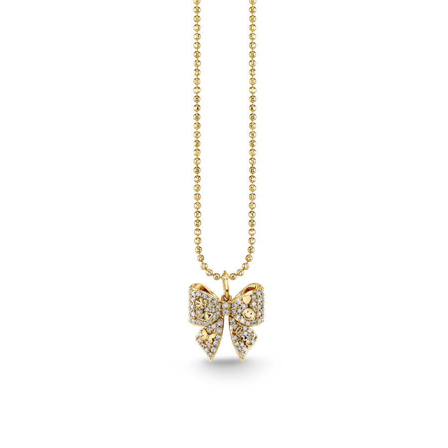 Gold & Diamond Icons Bow Charm - Sydney Evan Fine Jewelry