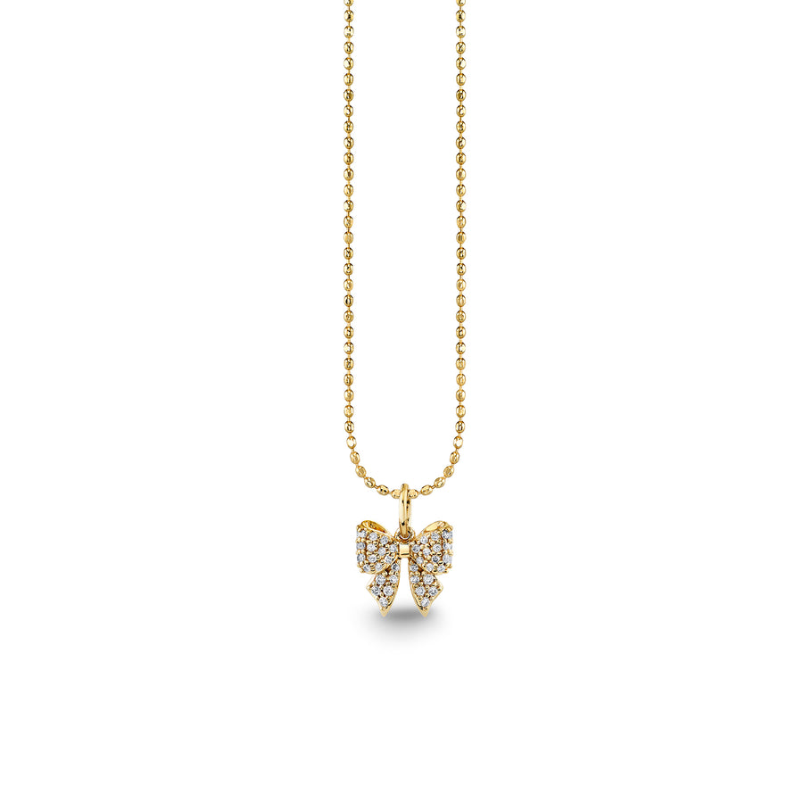 Gold & Diamond Small Bow Charm - Sydney Evan Fine Jewelry