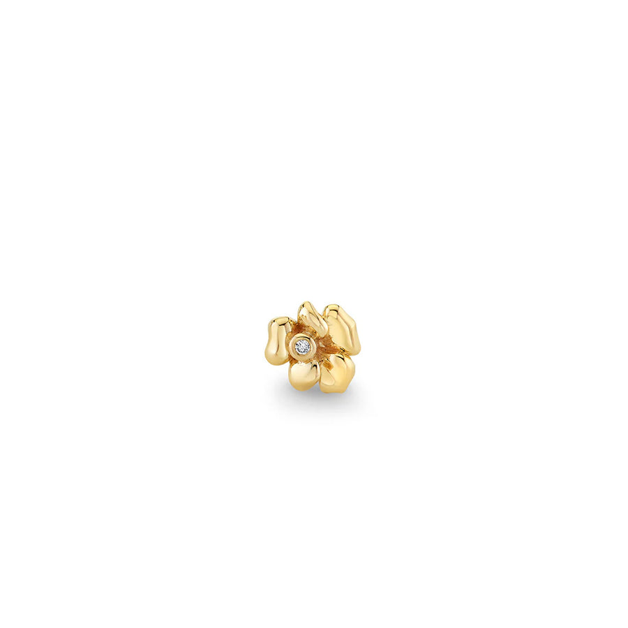 Kids Collection Gold & Diamond Tiny Pansy Stud - Sydney Evan Fine Jewelry