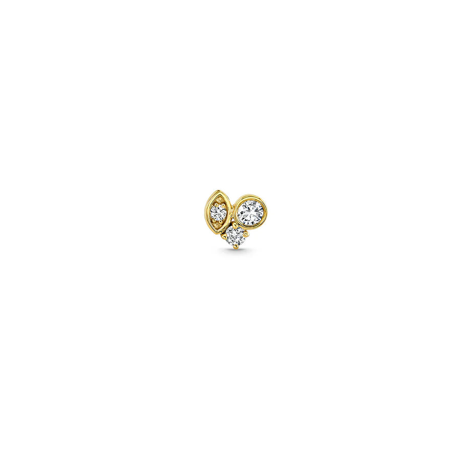 Gold & Diamond Marquise Eye Cluster Stud - Sydney Evan Fine Jewelry