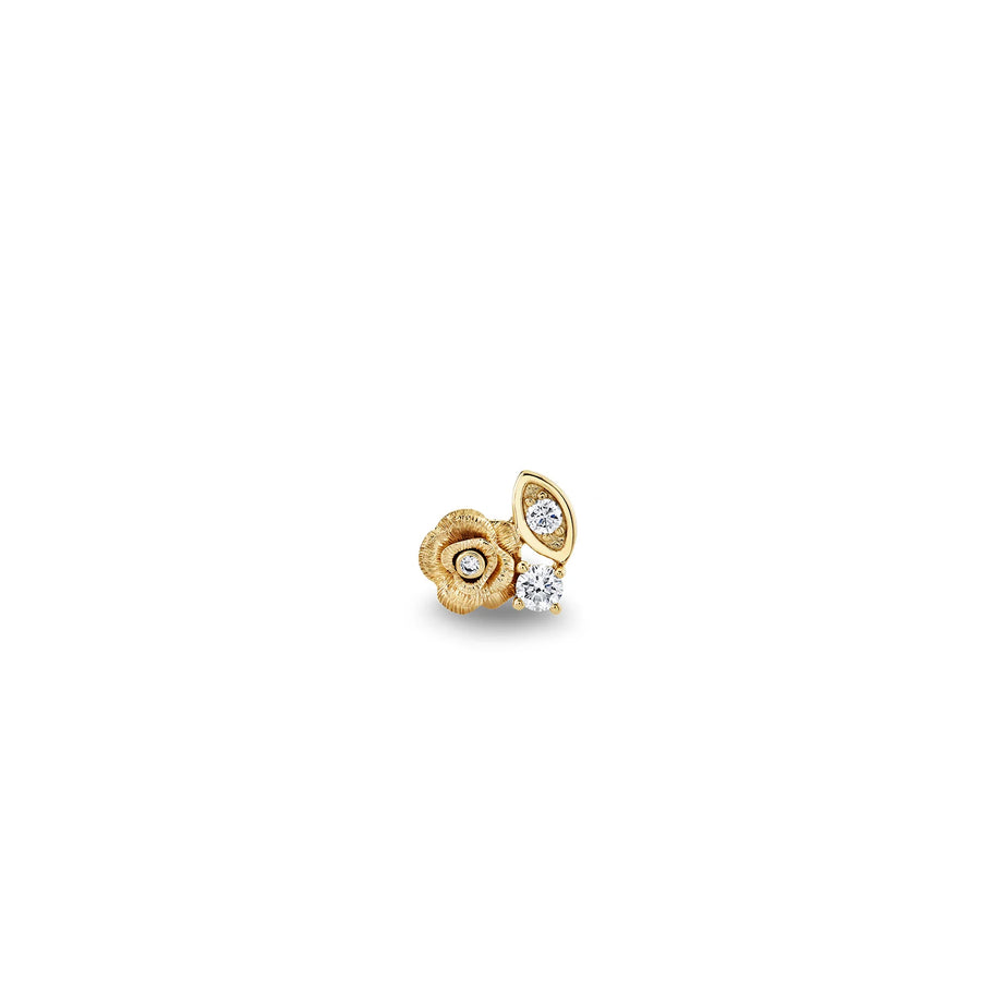 Gold & Diamond Large Marquise Eye Rose Stud - Sydney Evan Fine Jewelry