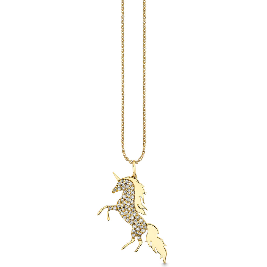 Gold & Diamond Unicorn Charm - Sydney Evan Fine Jewelry