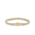 Gold & Diamond Peace & Love Bead on Two-Tone Gold Beads