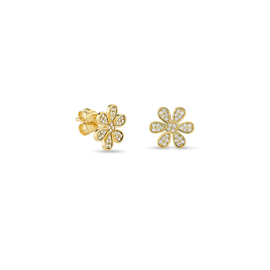 Gold & Diamond Daisy Stud - Sydney Evan Fine Jewelry