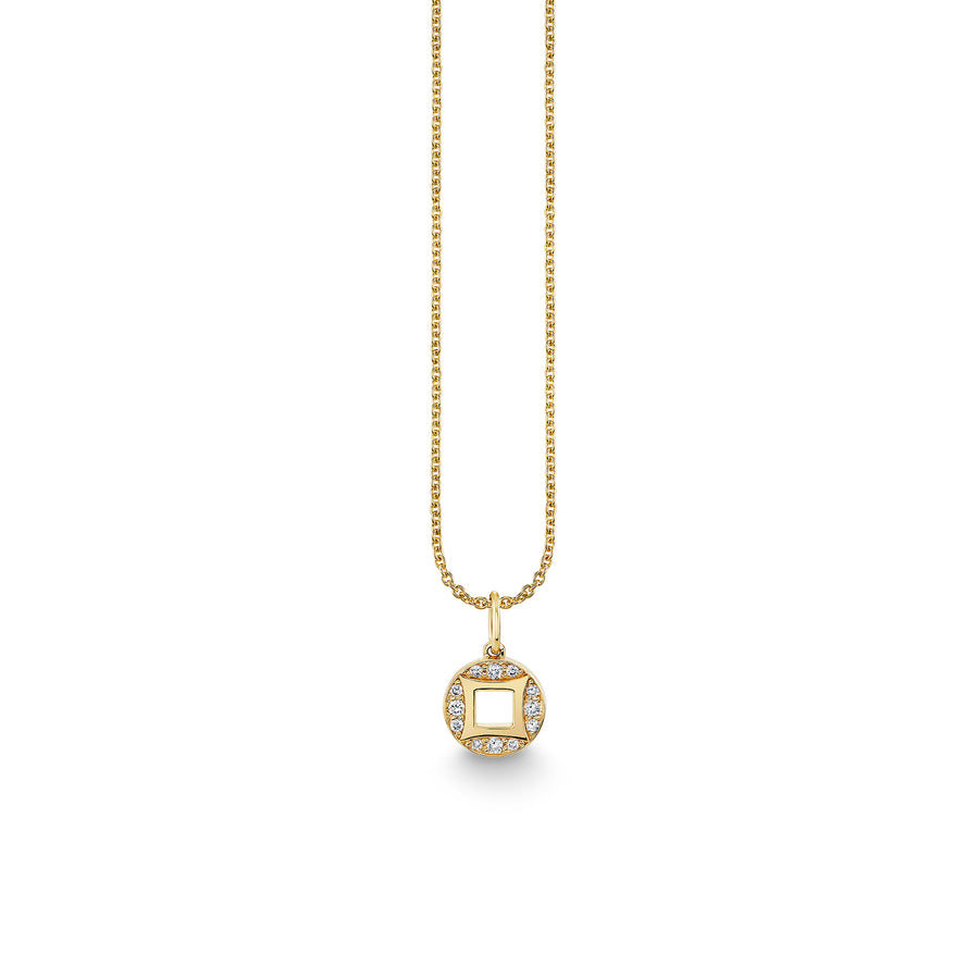 Gold & Diamond Lucky Coin Charm - Sydney Evan Fine Jewelry