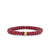 Gold & Diamond 6mm Fluted Pave Rondelle on Ruby Corundum