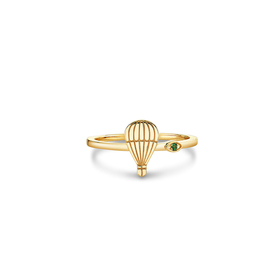 Gold & Emerald Wicked Hot Air Balloon Ring - Sydney Evan Fine Jewelry