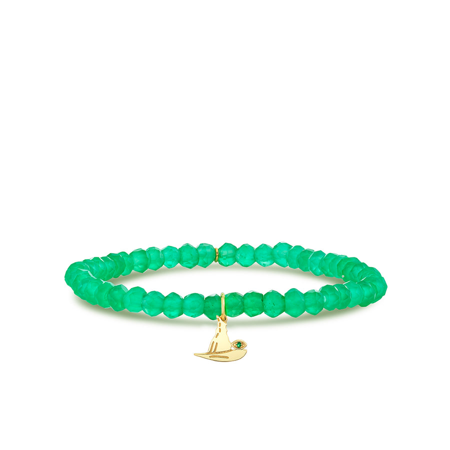 Gold & Emerald Wicked Elphaba Pure Hat on Green Onyx - Sydney Evan Fine Jewelry