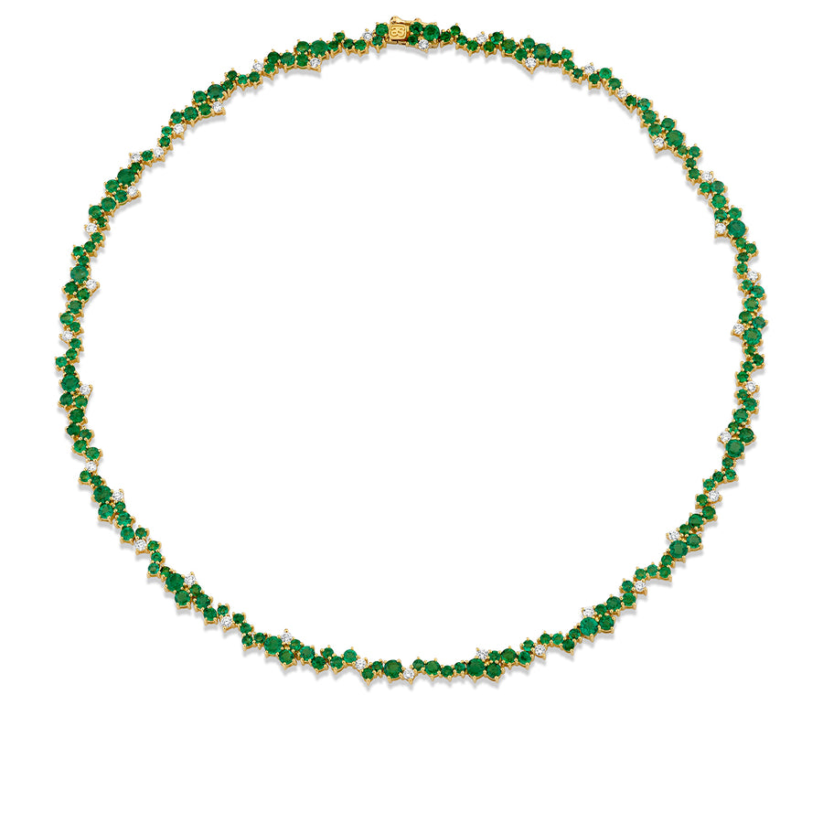 Gold, Diamond & Emerald Wicked Emeralds Cocktail Eternity Necklace - Sydney Evan Fine Jewelry