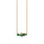 Gold, Emerald & Amethyst Wicked Elphaba Cocktail Bar Necklace