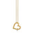 Gold & Diamond Fluted Heart Charm with Rondelle