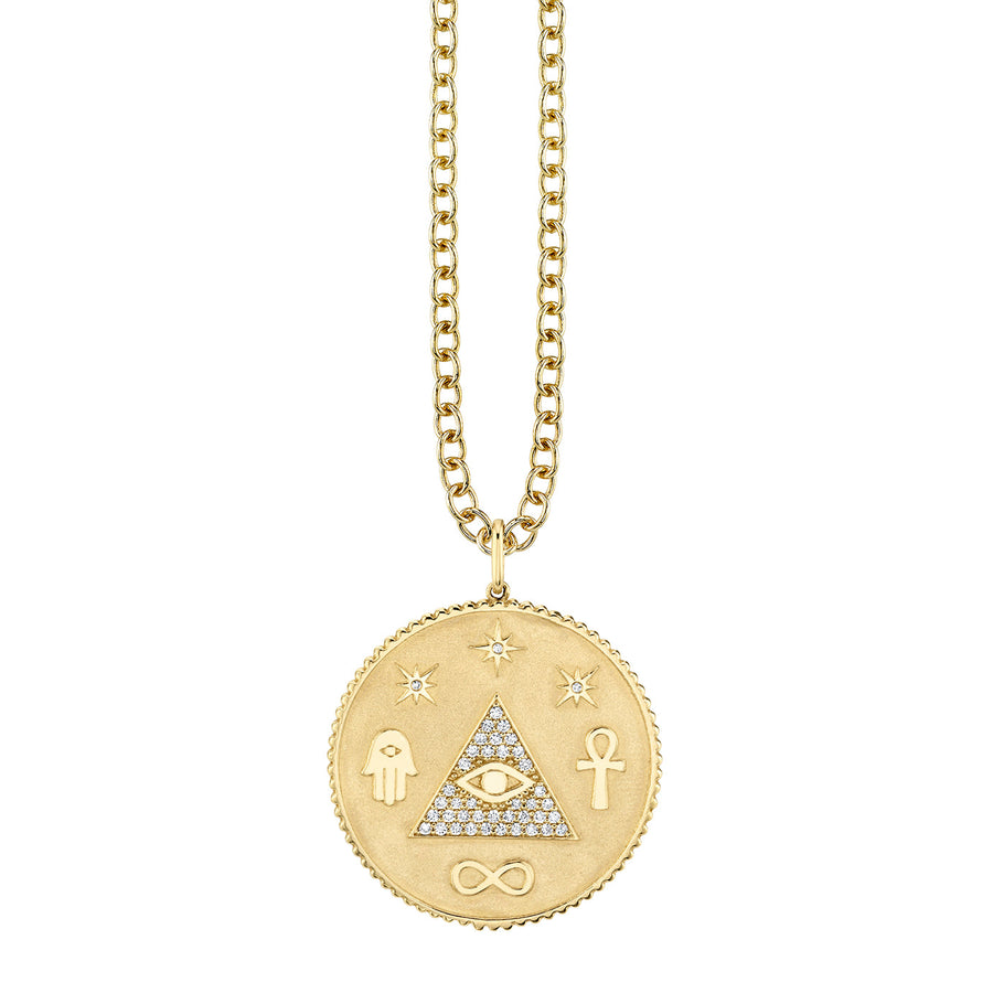 Men's Collection Gold & Diamond Egyptian Coin - Sydney Evan Fine Jewelry