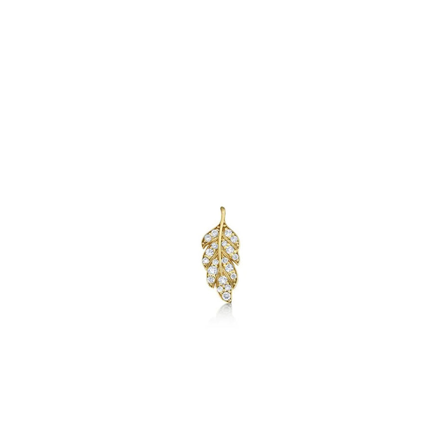 Gold & Diamond Small Feather Stud - Sydney Evan Fine Jewelry