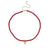 Gold & Diamond Tiny Sitting Buddha Coin on Ruby Bead Choker