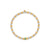 Gold & Turquoise Scallop Rondelle on Two-Tone Gold Beads