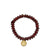 Gold & Diamond Small Sitting Buddha Coin on Garnet