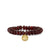 Gold & Diamond Small Sitting Buddha Coin on Garnet