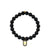 Gold & Black Diamond Heart on Onyx