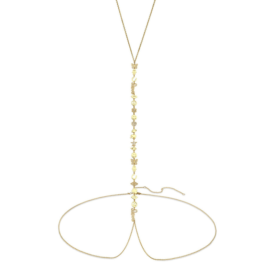 Gold & Diamond Multi-Icon Body Chain - Sydney Evan Fine Jewelry